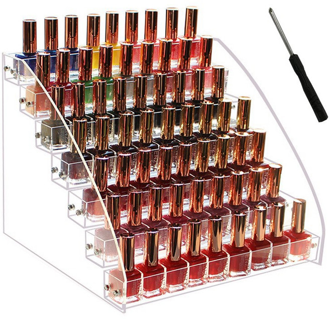 맑음 충전소 젤네일 매니큐어 진열대 매니큐어 보관함 3.5.7단 십자 드라이버 포함, 7단, 1개