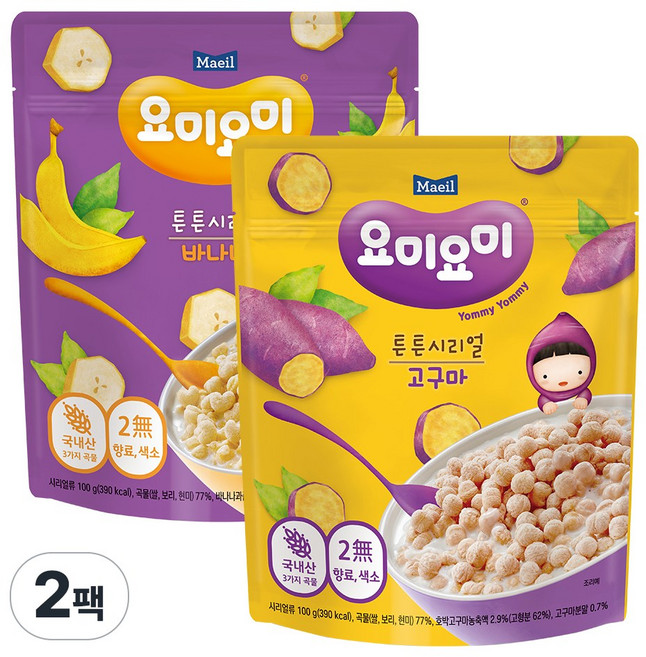 매일유업 요미요미 튼튼 시리얼 혼합 세트, 1세트, 100g