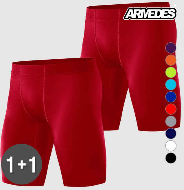 [1+1] 아르메데스 남성용 기능성 베이직 5부 레깅스 AR-60