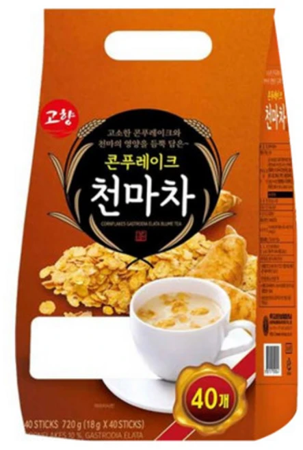 고향 콘푸레이크 콜라겐 천마차, 18g, 1개, 40개입 - 쿠팡