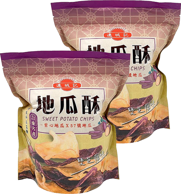 連城記 地瓜酥 雙色原味, 140g, 2包