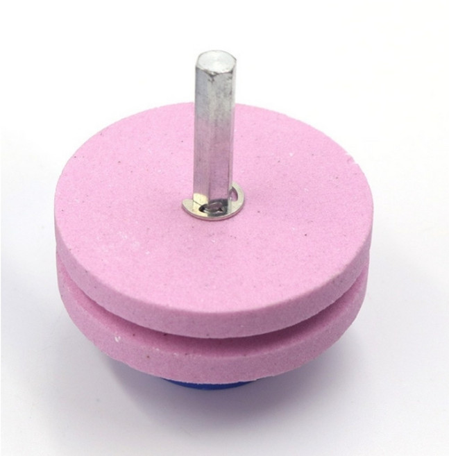 정육점 식칼 날세우는기계 6cm 1개 전동드릴용 금속 샤프너 주방 날세우기 싱글핑크, 1