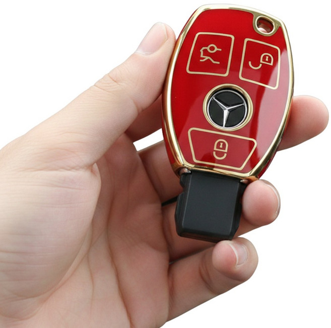 벤츠 키케이스 풀커버 키홀더 키커버 차키케이스 A B C E S AMG 클래스, A타입, 레드