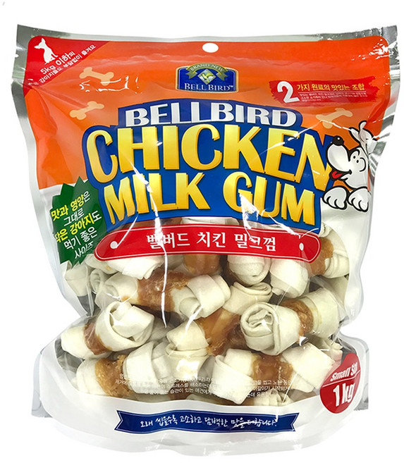 벨버드 치킨밀크껌 1kg (S/M)