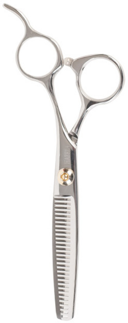 하젤 미용가위 틴닝가위 숯가위 학원용 입문용 가정용 28발, 1개, 실버색