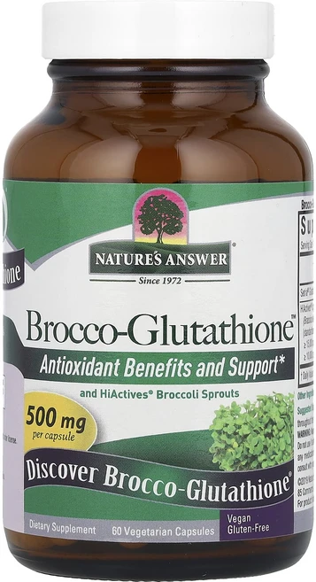 Natures Answer 네이쳐스엔서 브로코 글루타치온 500mg 60베지캡, 2개, 60정 - 쿠팡