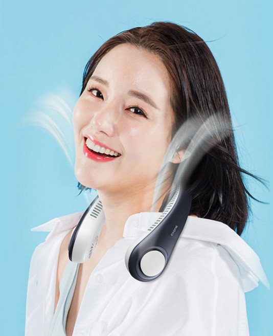 시원 넥밴드 선풍기 C.ONE 넥밴드 휴대용 선풍기 C-ONE 넥밴드 선풍기 ( 3시간완충12시간 사용 머리카락이 끼지 않는 항공 원리 팬 경추까지 시원한 넥밴드) [휴먼월드몰], 네이비 화이트 투톤(C.ONE 4000NG)