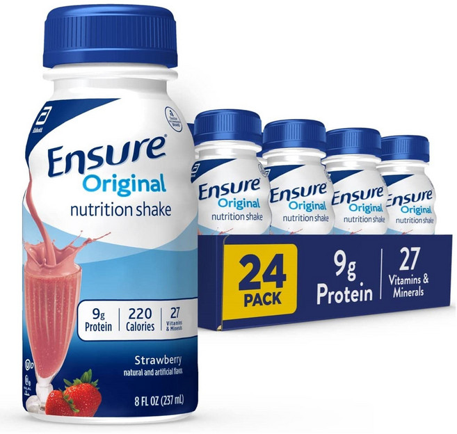 Ensure 엔슈어 오리지날 뉴트리션 쉐이크 딸기맛 237ml 24병, 1개