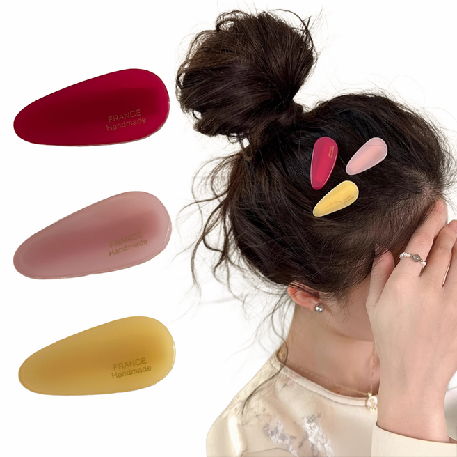 [HANNAL] 셀룰로오스 물방울 미니집게핀 3p세트