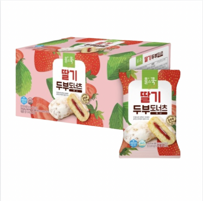 딸기 두부도너츠 미니, 1박스, 210g