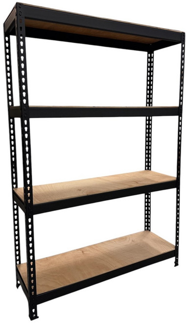 湧利角鋼 角鋼架 免螺絲角鋼 工業風 角鋼配OSB板 （三格）附贈, 黑色，白色, 4層