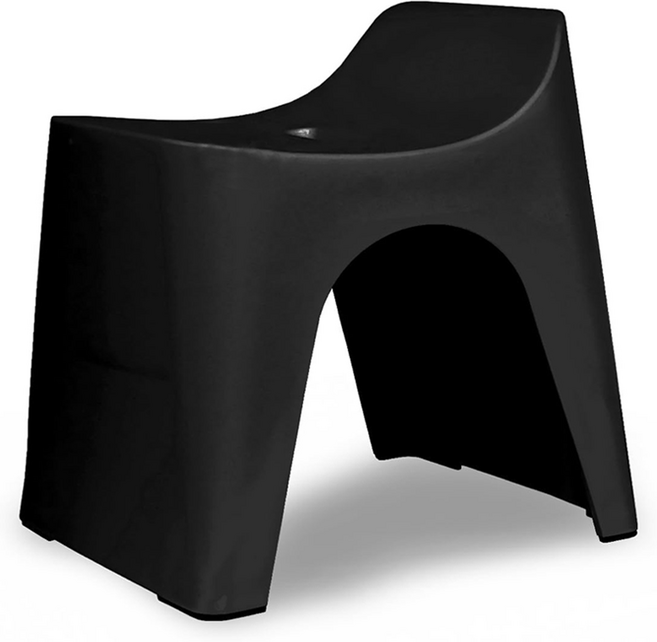 휴바스 일본 높은 욕실의자, 블랙