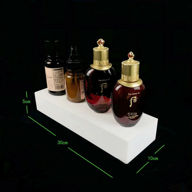 계단 선반 미니 가정용 디스플레이 거실 다용도 아크릴, 화이트 1단 30cm