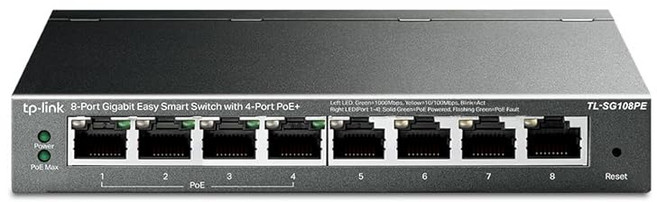 TP-Link 스위칭 허브 PoE 기가 8포트 자동 MDI/MDI-X TL-SG108PE, 1개, 상세페이지 참조