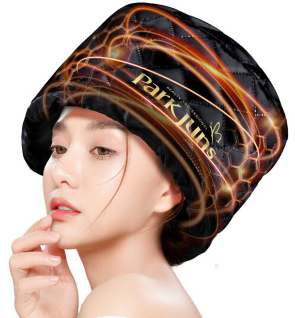 [박준뷰티랩] [홈케어] 트리트먼트 전기모자 전기헤어캡 PGCP-001 블랙, 1개, 211g