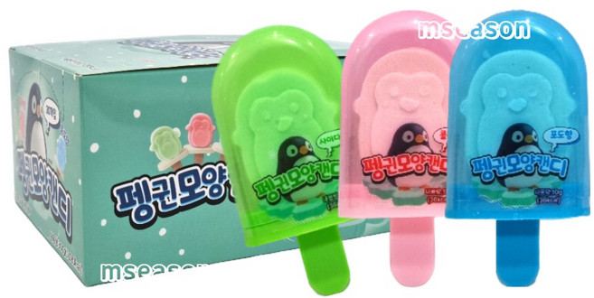 펭귄모양 캔디 사이다크림, 10g, 30개