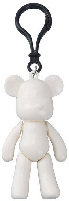 클로이영 푸어링 무지 베어브릭 키링 만들기 diy, 12cm 팔다리움직임이 가능한 베어브릭 키링, 1개, 화이트