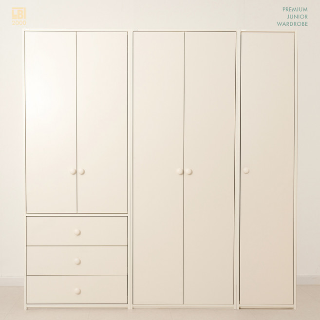 리엘비 안나 SE0등급 아기옷장 주니어옷장 서랍장 2000세트, 2단, 미포함, 크림화이트
