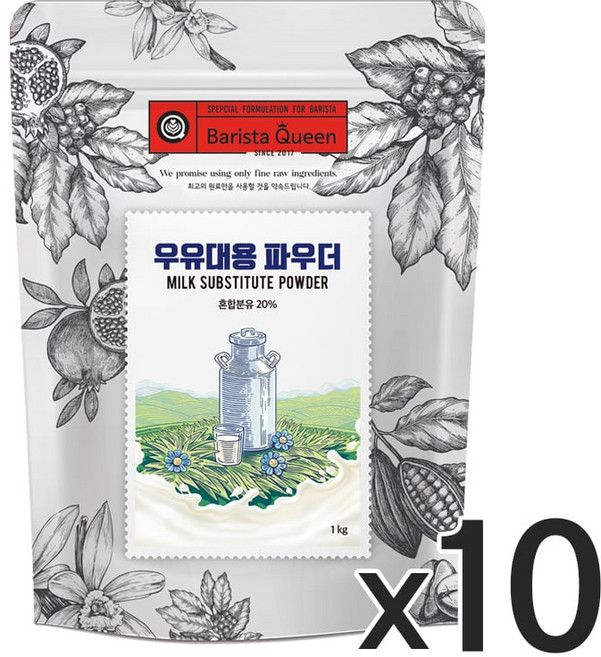 바리스타퀸 우유대용 파우더, 1kg, 10개, 1개입, 1kg