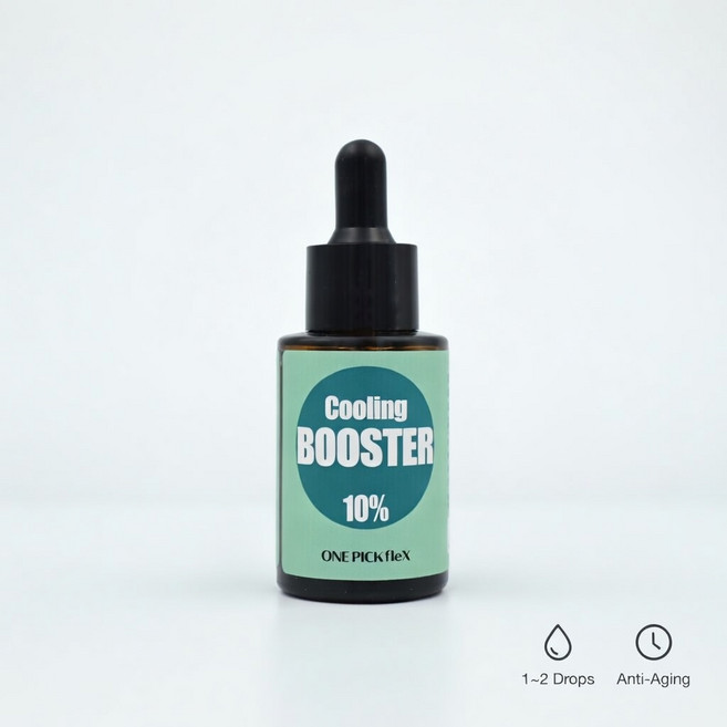 [한방울의힘]쿨링부스터 원액 10% 30ml 원픽플렉스 피부 열감 진정 홍조 붉은기 케어 화장품 원액, 1개