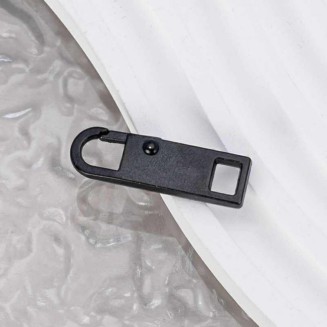 SECRET GARDEN 快拆式萬用拉鍊頭 可拆卸活動拉鍊扣 合金材質 防刮耐用 多款顏色, 1件, 方口拉鍊片(瘦)-黑色-合金材質(小), 黑色