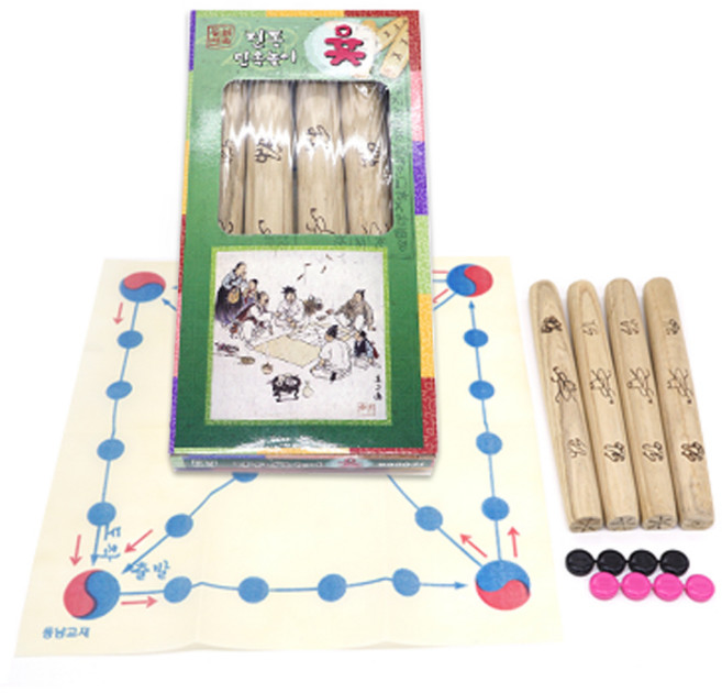 예스통상 민속놀이 전통놀이 명절놀이 모음 윷놀이 제기 팽이 화투 공기놀이 붓펜 지방쓰기 연만들기 얼레, 01. 전통민속놀이 윷놀이, 1개