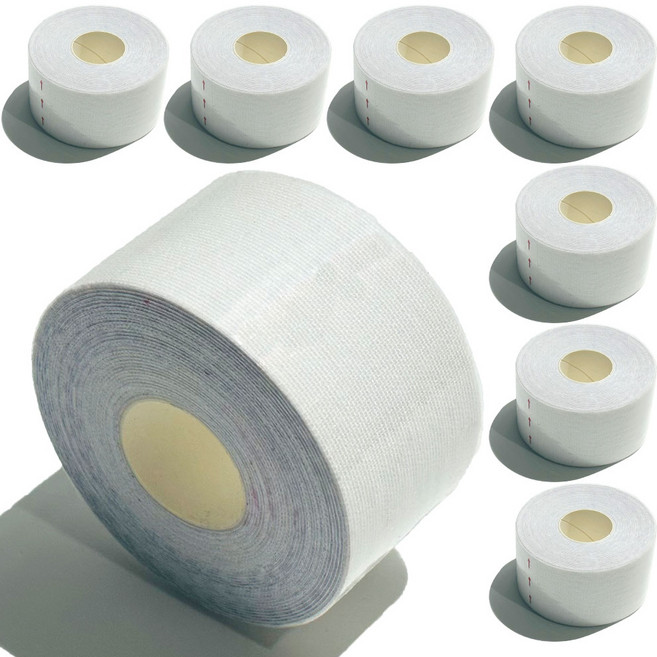 MehrWert 키네시올로지 근육 스포츠 테이핑 테이프, 화이트, 8개입