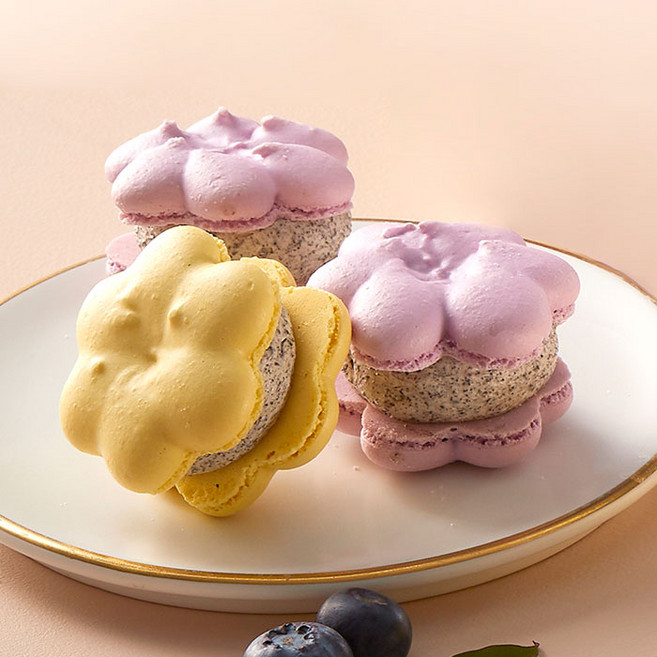 파르팜 파스텔 꽃카롱 30개입 마카롱 (개별포장), 690g, 10개, 연노랑