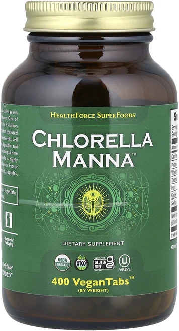 HealthForce Superfoods Chlorella Manna™ VeganTabs™ 400, HealthForceSuperfoodsChlorella, 1개, 400정 - 쿠팡
