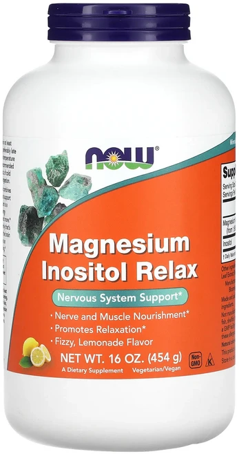단백질 비타민 철분 마그내슘 칼슘 NOW Foods 마그네슘 이노시톨 릴렉스 레모네이드 16 oz (454 g) 고루고루섭취해주세요, 454g, 1개 - 쿠팡