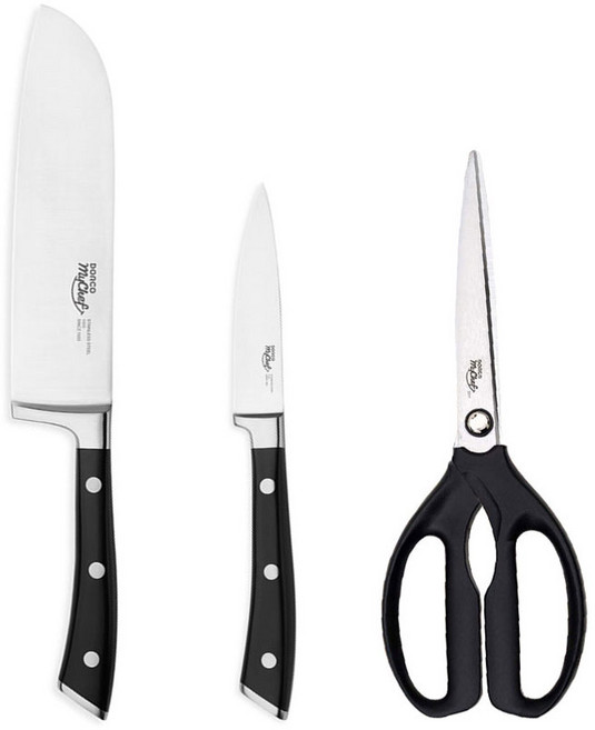 도루코 마이셰프 클래식 3종세트(다용도식도+과도+주방가위), 식도+과도+가위, 1세트