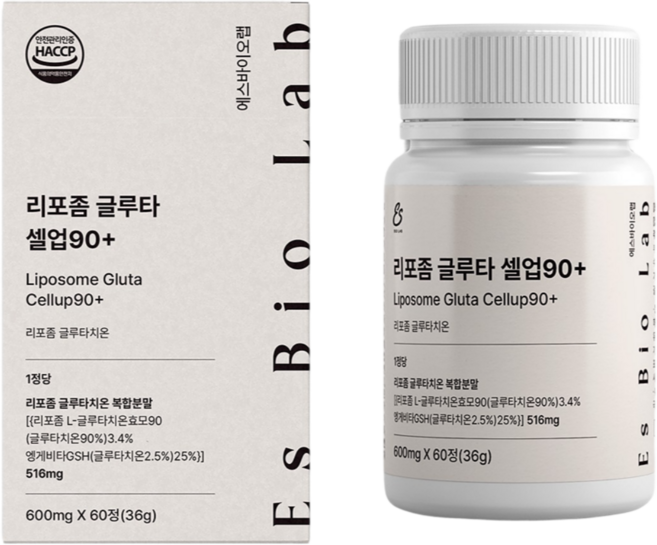 에스바이오랩 리포좀 글루타치온 셀업 90+ 고순도 100배흡수율, 3개, 60정