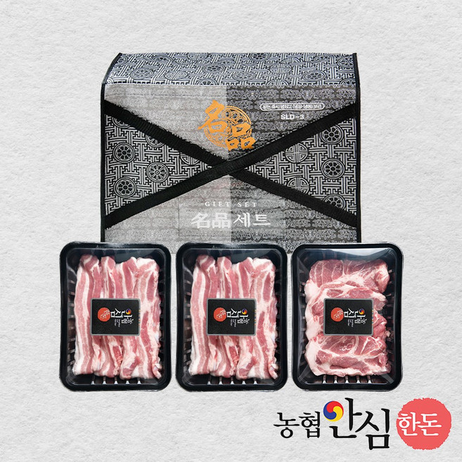 산정마을 농협안심한돈 선물세트 총 1.5kg 삼겹살1kg+목살500g, 삼겹살 1kg+목살 500g, 1개