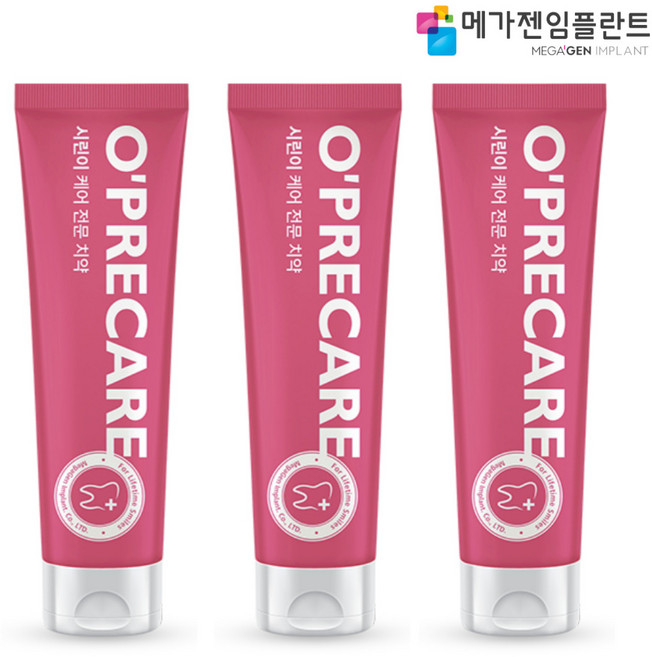 메가젠 오프리케어 시린이 치약 치과 잇몸 염증 잇몸에 좋은 임산부 입덧 계면활성제없는치약, 100g, 3개