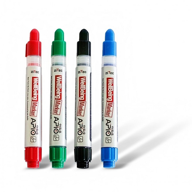 아피오 웰빙 마카 펜(1개/4색/무광화이트보드용) pic*4563FG, 본상품선택