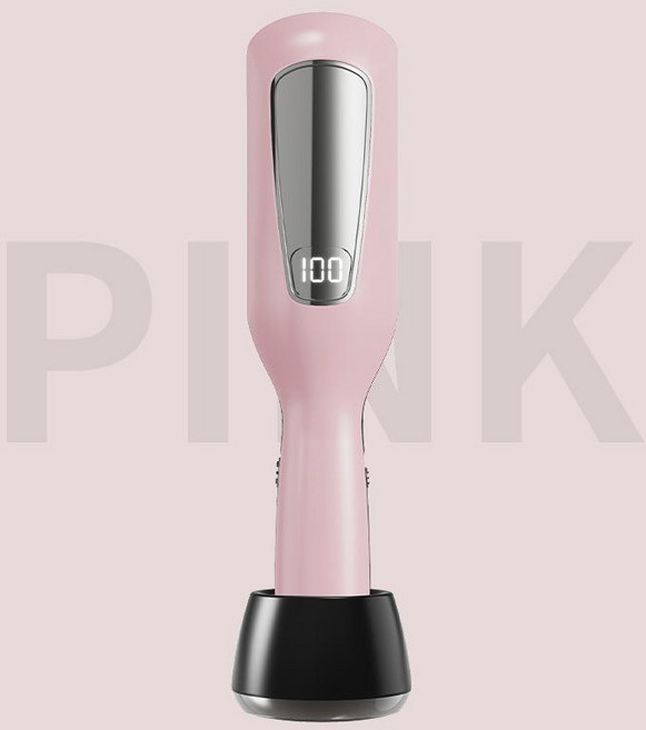 Keka 손상모 셀프커팅 고데기 상한 머리 데미지컷 음이온 케어 충전식, 핑크