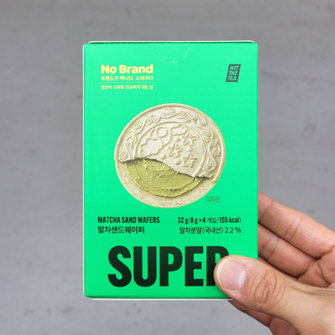 노브랜드 슈퍼말차 말차샌드웨이퍼, 1개, 32g