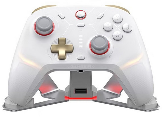 게임써 GameSir Cyclone 2 게임패드 무선 블루투스 컨트롤러 안드로이드호환 건은신화지원, 본품+충전지지대 화이트, 1개, 사이클론2