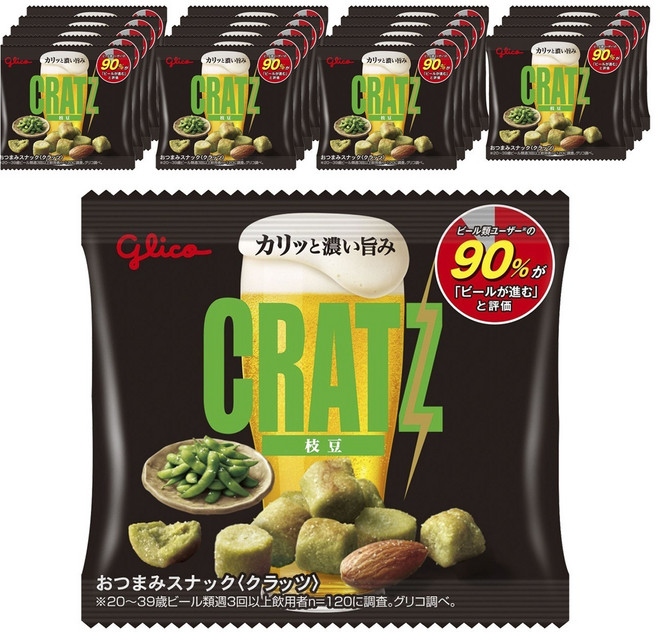 glico 格力高 Cratz毛豆杏仁果脆餅, 20包, 14g