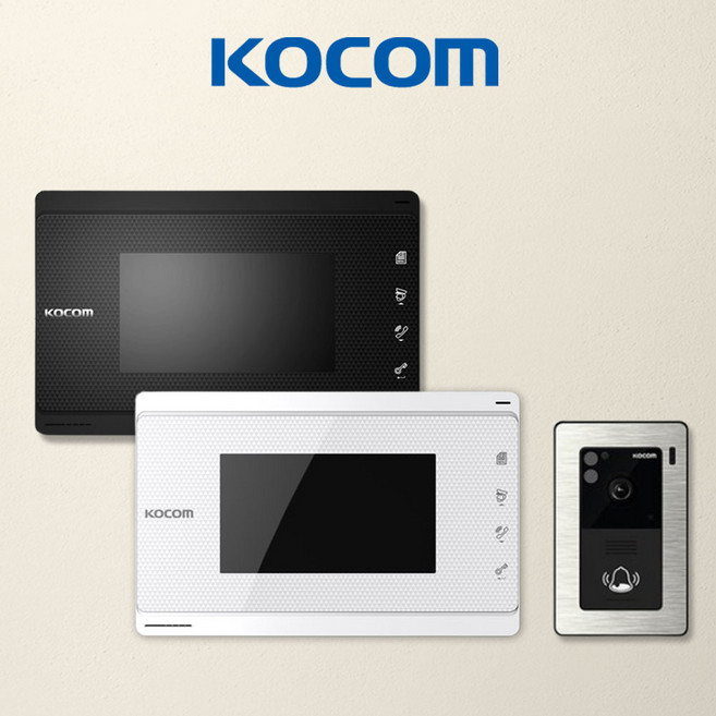 코콤 인터폰 월패드 디지털 비디오폰 인터폰 4선식 교체 설치 K6B VP-70C 초인종포함세트