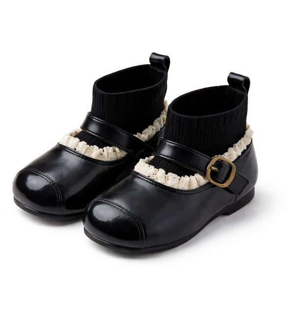 여아 겨울 앵클 메리제인슈즈 프릴 포인트 아동 패션부츠