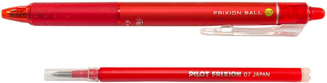 PILOT 일제 열펜 + 리필심세트 열볼펜 아이롱펜 다리미펜 (볼펜 타입) 3종, 1개, 0.7mm열펜(레드+레드리필)