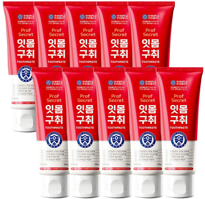 연세생활건강 프로프 시크릿 잇몸구취 치약, 100g, 10개