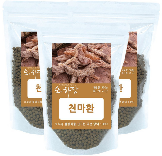 순하당 국산 천마환 (천마뿌리환), 3개, 300g