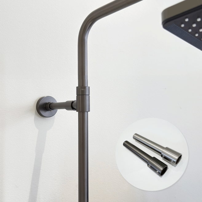 욕실 해바라기 샤워기 젠다이 연장 부속품 매트그레이, 젠다이연결대 니켈, 1개