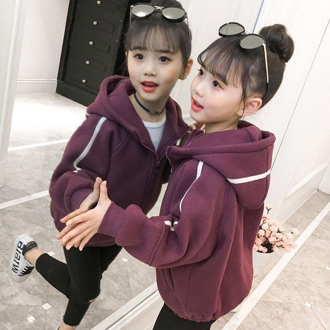 【洁白】2026春秋新款女童 外套 潮春款中大童裝女大童兒童加絨保暖 休閒 外套