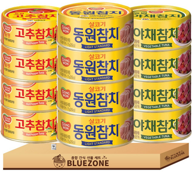 동원 참치 90g A세트 (살코기+고추+아채) x4