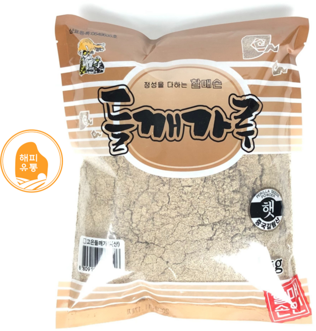 [해피유통] 할매손 탈피 기피 박피 고운 볶음 들깨가루 1kg, 1개