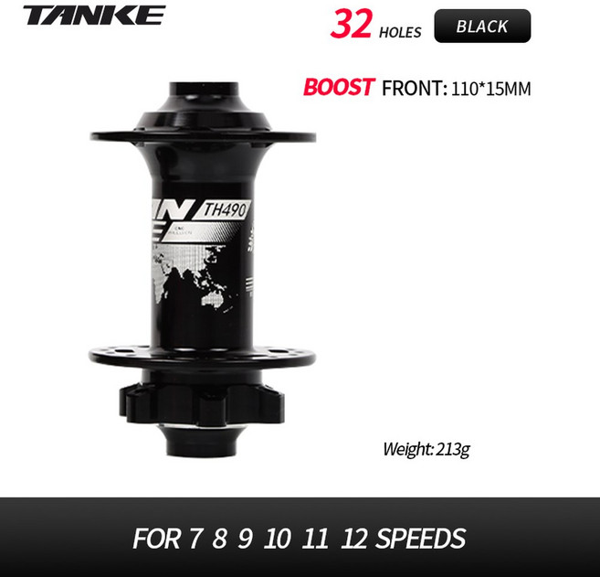 TANKE Bo 12x148 15x110 알루미늄 자전거 허브 32 홀 120 클릭 4 링 MTB 산악 자전거 디스크 브레이크 허브 HG MS XD 8 12 속도, [01] 6 볼트, 32H Bla Front, 01 6 볼트