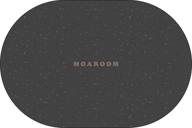 모아룸 오브제 빨아쓰는 규조토 발매트 원형, 멜로우블랙